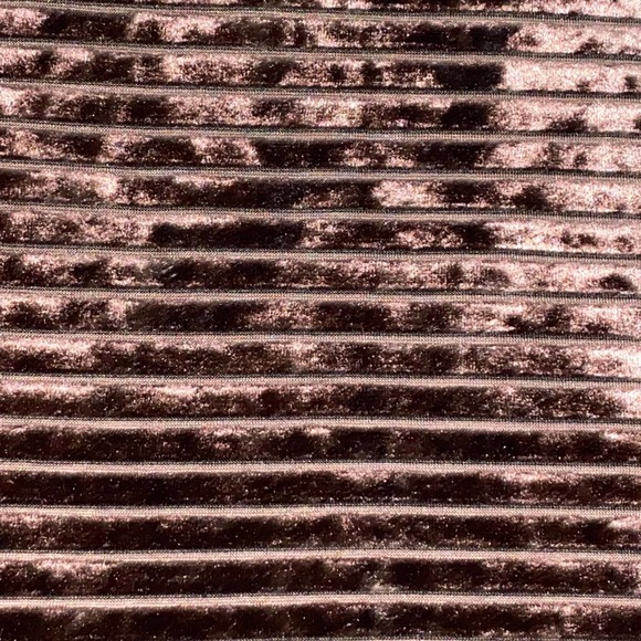 M VTG Adam Pour Eve Paris Brown Velvet Sheer Mesh Striped Long Sleeve Bodysuit - Picture 6 of 12